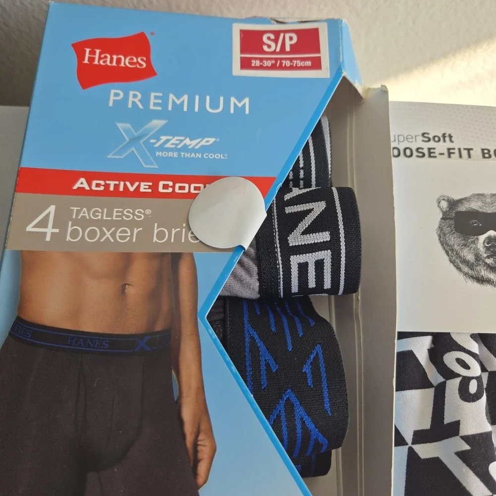 4 Pair Boxers - Pair‎ of Thieves Hanes Batman sz Small Black Loose Fit NWOT